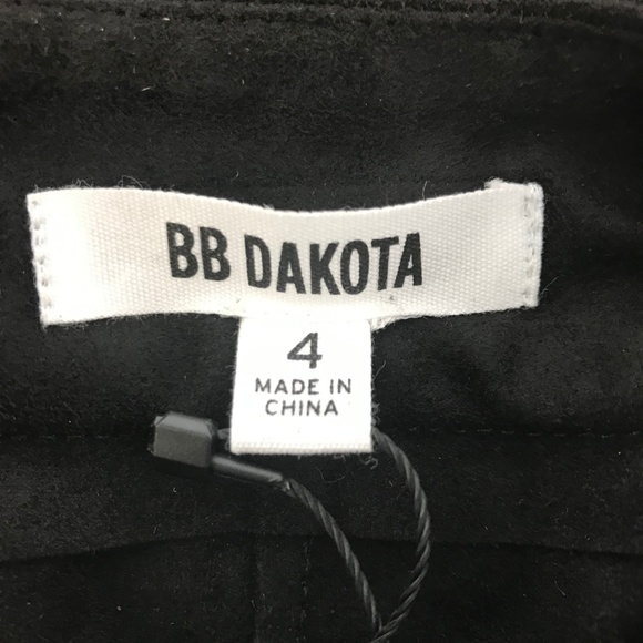 NEW BB Dakota Studded Faux Suede Skirt Black Sz 4 - Picture 5 of 8